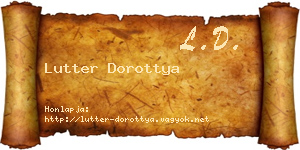 Lutter Dorottya névjegykártya